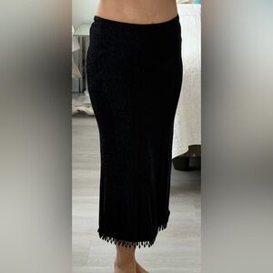 Betsey Johnson Vintage Black Pencil Skirt, S